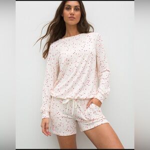 Soma Wknd Sunday Lounge Alluring Hearts Ivory Size Women's M